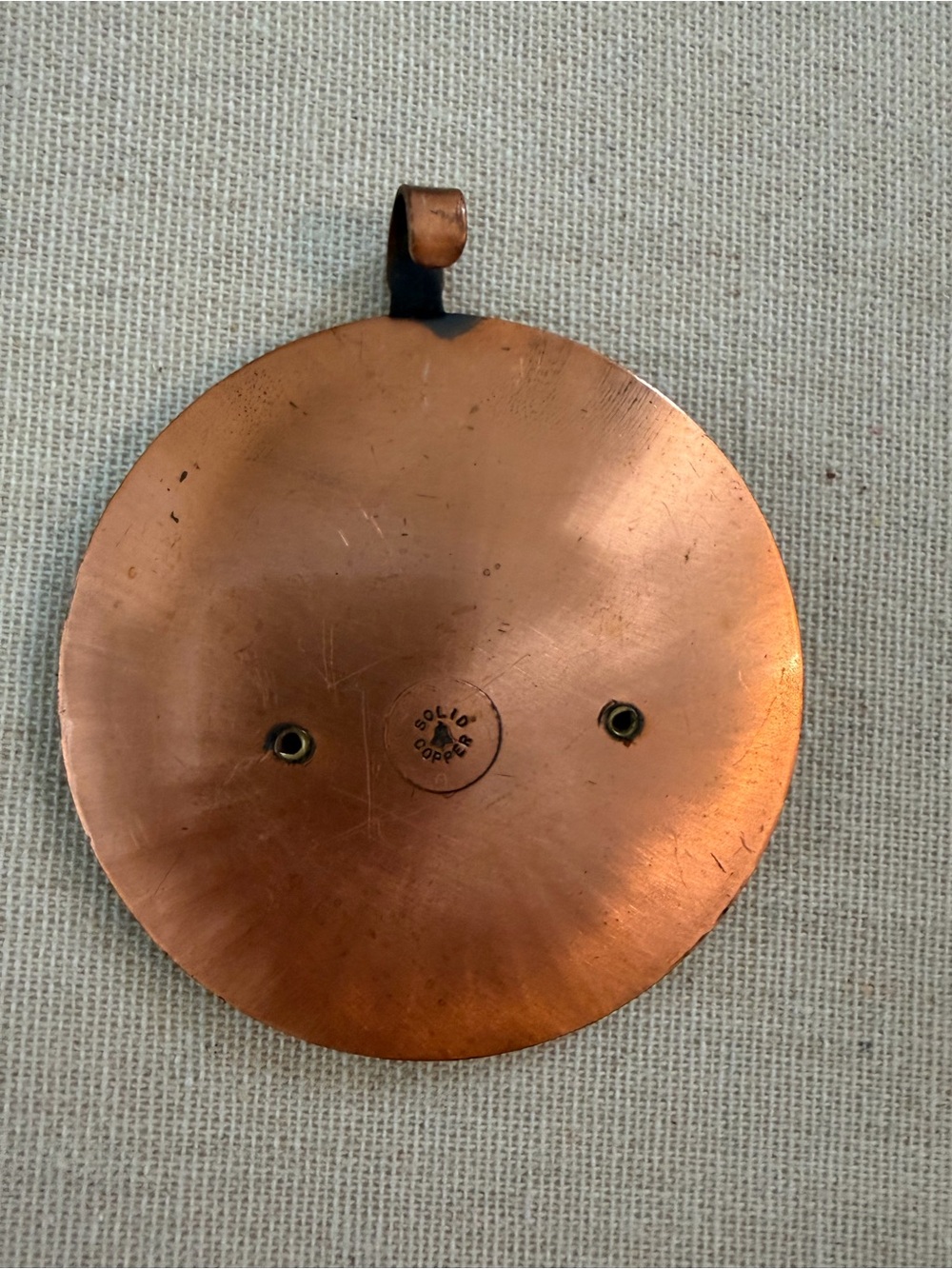 vintage mid-century Bell Trading Post solid copper pendant French  poodle dog - Picture 2 of 3